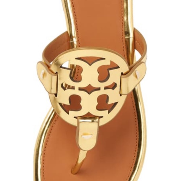 Tory Burch Miller Flip Flop -gold/tan-Size 5.5 - Picture 6 of 6